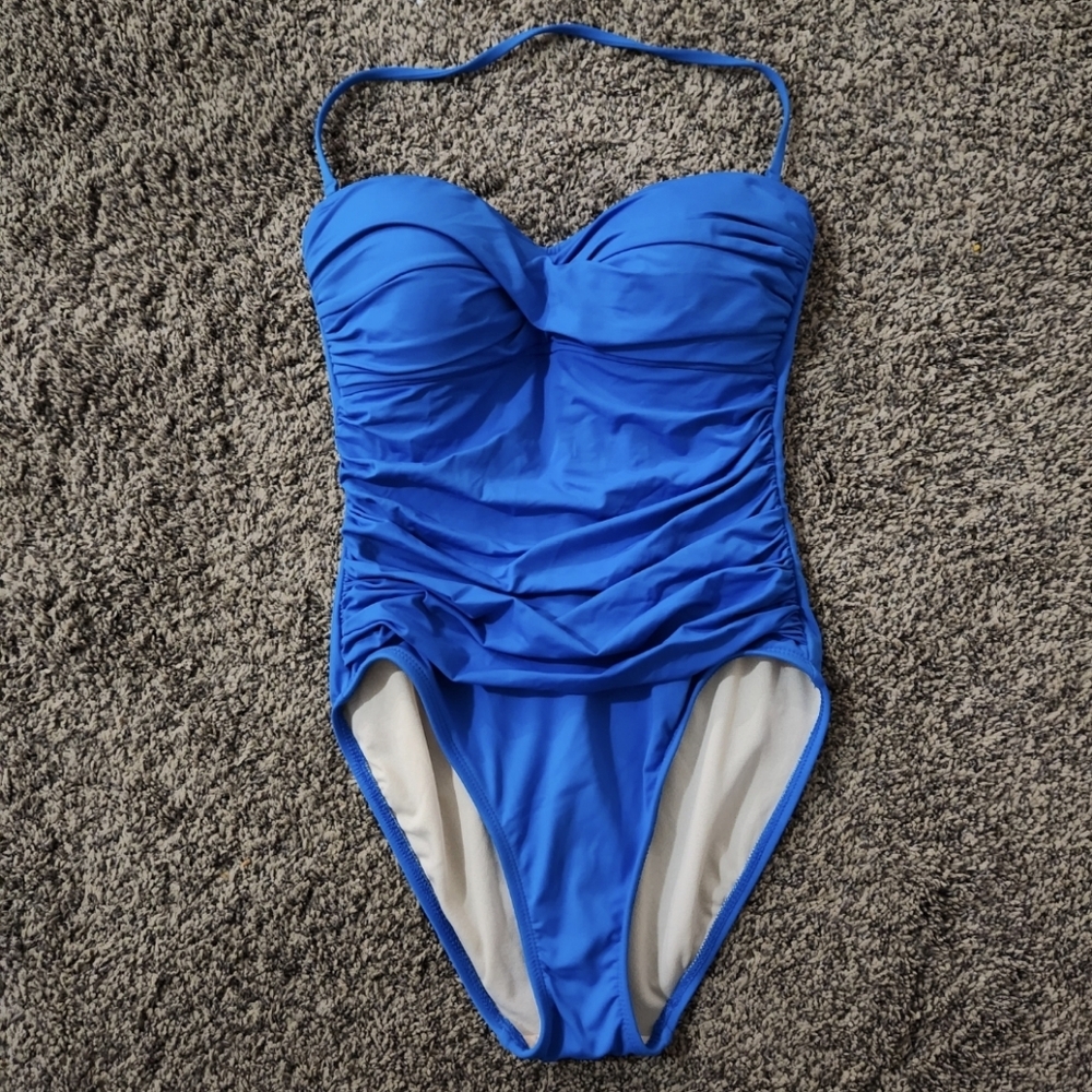 La Blanca Ruched Halter/Strapless Swimsuit